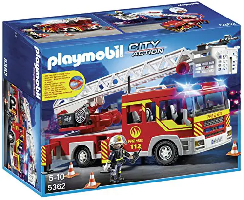 PLAYMOBIL Fire Engine Ladder Unit with Lights & Sound Set