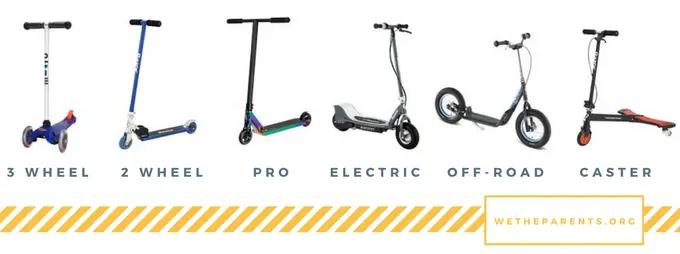 Different types of kids scooter