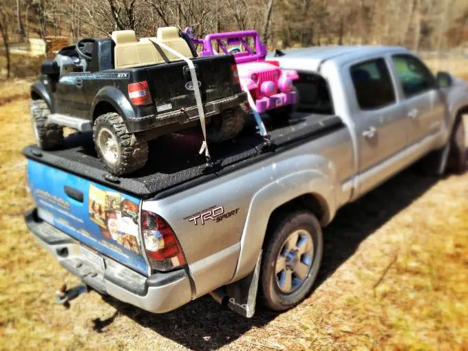 Two Power Wheels on truck