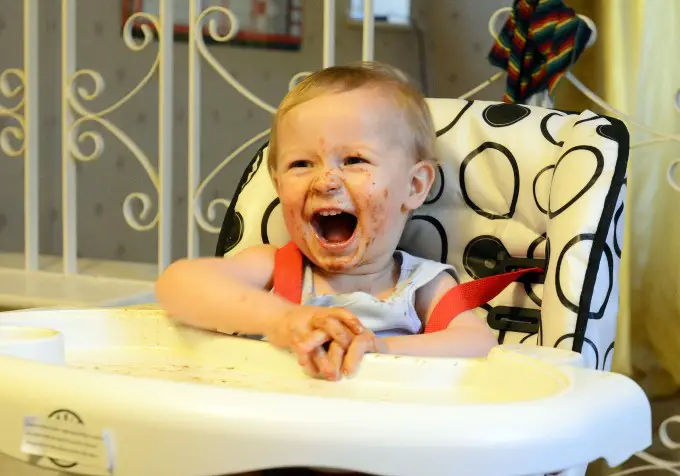 Baby in high chair