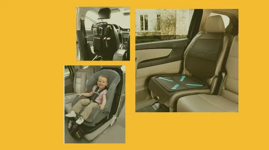 ALTITACO Car Seat Protector X-Large Kick Mat Auto Seat Back Protector with 2 Organizer Pockets Waterproof Kick Guards for Baby & Infant Safety Seat Dog Mat Universal Car Seat Saver Cover Pad 