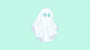 Cartoon drawing of a ghost